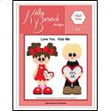 Pattern Leaflet, Love You Kiss Me by KathyBarwickDesign