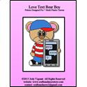 Pattern Leaflet, Love Text Bear Boy by Crafts And More Store