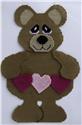 Pattern Leaflet, Teddy Bear and Hearts Wall Hanging by Plastic-Canvas-Kits.com