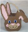 Pattern Leaflet, Brown Easter Bunny Basket by Plastic-Canvas-Kits.com