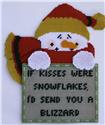 Pattern Leaflet, If Kisses were Snowflakes-Snowman Wall Hanging by Plastic-Canvas-Kits.com