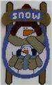Pattern Leaflet, Snowman Sled Wall Hanging by Plastic-Canvas-Kits.com