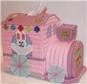 Pattern Leaflet, Easter Train Tissue Topper by Plastic-Canvas-Kits.com