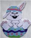 Pattern Leaflet, Laughing Easter Bunny in Egg by Plastic-Canvas-Kits.com
