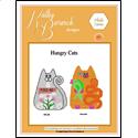 Pattern Leaflet, Hungry Cats by KathyBarwickDesign