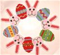 Easter Bunnies and Eggs Wreath