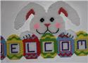 Pattern Leaflet, Easter Bunny Welcome Sign by Plastic-Canvas-Kits.com