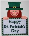 Happy St. Patrick's Day Leprechaun Wall Hanging