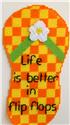 Pattern Leaflet, Life is Better in Flip Flops Wall Hanging by Plastic-Canvas-Kits.com