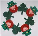 Pattern Leaflet, St. Patrick's Day Leprechauns and Shamrocks Wreath by Plastic-Canvas-Kits.com