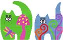 Adorable Cat Wall Hangings Set Four