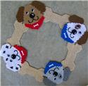 Pattern Leaflet, Dogs and Bones Wreath by Plastic-Canvas-Kits.com