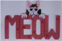 Pattern Leaflet, MEOW Cat Wall Hanging by Plastic-Canvas-Kits.com