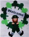 Pattern Leaflet, St. Patrick's Day Welcome Wreath by Plastic-Canvas-Kits.com