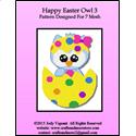 Pattern Leaflet, Happy Easter Owl 3 by Crafts And More Store