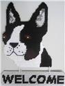 Pattern Leaflet, Boston Terrier Welcome Sign by Plastic-Canvas-Kits.com