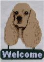 Pattern Leaflet, Cocker Spaniel Welcome Sign by Plastic-Canvas-Kits.com