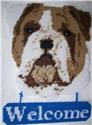 Pattern Leaflet, Old English Bulldog Welcome Sign by Plastic-Canvas-Kits.com