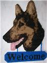 Pattern Leaflet, German Shepherd Welcome Sign by Plastic-Canvas-Kits.com