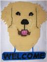 Pattern Leaflet, Golden Retriever Welcome Sign by Plastic-Canvas-Kits.com