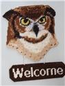 Pattern Leaflet, Great Horned Owl Welcome Sign by Plastic-Canvas-Kits.com