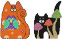 Adorable Cat Wall Hangings Set Five
