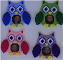 Pattern Leaflet, Colorful Owl Magnetic Frames by Plastic-Canvas-Kits.com