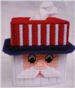 Pattern Leaflet, Uncle Sam Tissue Topper by Plastic-Canvas-Kits.com