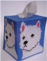 Pattern Leaflet, West Highland Terrier Tissue Topper by Plastic-Canvas-Kits.com