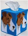 Pattern Leaflet, Wire Fox Terrier Tissue Topper by Plastic-Canvas-Kits.com