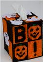 Pattern Leaflet, Halloween BOO Tissue Topper by Plastic-Canvas-Kits.com