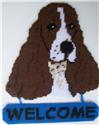 Pattern Leaflet, Springer Spaniel Welcome Sign by Plastic-Canvas-Kits.com