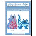 Plastic Canvas Adorable Cat Wall Hangings Set Six