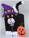 Pattern Leaflet, Halloween Black Cat Tissue Topper by Plastic-Canvas-Kits.com