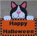 Pattern Leaflet, Happy Halloween Black Cat by Plastic-Canvas-Kits.com
