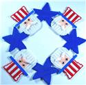 Patriotic Uncle Sams and Stars Wreath