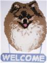 Pattern Leaflet, Pomeranian Welcome Sign by Plastic-Canvas-Kits.com
