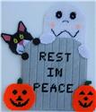 Pattern Leaflet, Rest In Peace Halloween Ghost by Plastic-Canvas-Kits.com