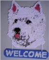 Pattern Leaflet, West Highland Terrier Welcome Sign by Plastic-Canvas-Kits.com