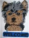 Pattern Leaflet, Yorkshire Terrier Welcome Sign by Plastic-Canvas-Kits.com
