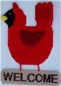 Pattern Leaflet, Cardinal Welcome Sign by Plastic-Canvas-Kits.com