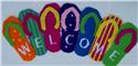 Pattern Leaflet, Flip Flop Welcome Sign by Plastic-Canvas-Kits.com