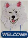 Pattern Leaflet, Samoyed Welcome Sign by Plastic-Canvas-Kits.com