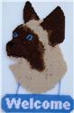 Pattern Leaflet, Siamese Cat Welcome Sign by Plastic-Canvas-Kits.com