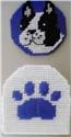 Pattern Leaflet, Boston Terrier Coaster Set by Plastic-Canvas-Kits.com