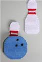 Pattern Leaflet, Bowling Coaster Set by Plastic-Canvas-Kits.com