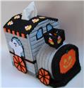 Pattern Leaflet, Halloween Train Tissue Topper by Plastic-Canvas-Kits.com