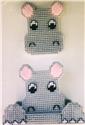 Pattern Leaflet, Hippo Coaster Set by Plastic-Canvas-Kits.com