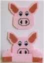 Pattern Leaflet, Pig Coaster Set by Plastic-Canvas-Kits.com