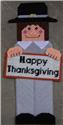 Pattern Leaflet, Happy Thanksgiving Pilgrim Door Hanger by Plastic-Canvas-Kits.com